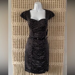 NWT discontinued Guess Marciano Polka Dotted dress. Padded! Size 8